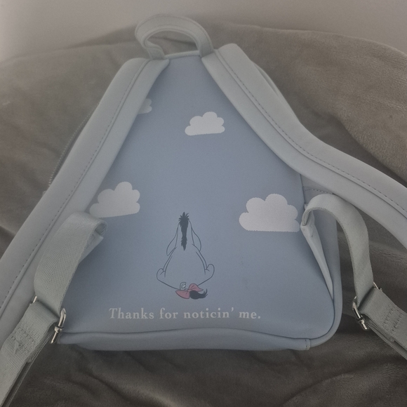 Loungefly Disney Eeyore Kids Backpack - Light Blue and Pink - Picture 2 of 5